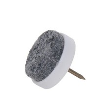 36pcs Nail-on Furniture Felt Pads Glide Chair Table Leg Floor Protectors White