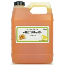 Wheat Germ OIL Unrefined 100% Pure Cold Pressed Organic By Dr.Adorable 32 oz