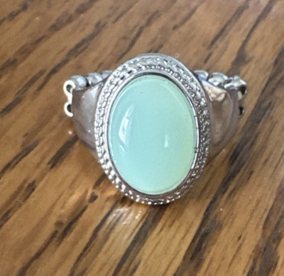J CREW Ice Blue Opal Moon Stone Bling Silver Ring BRAND NEW BID 4 CHARITY 335