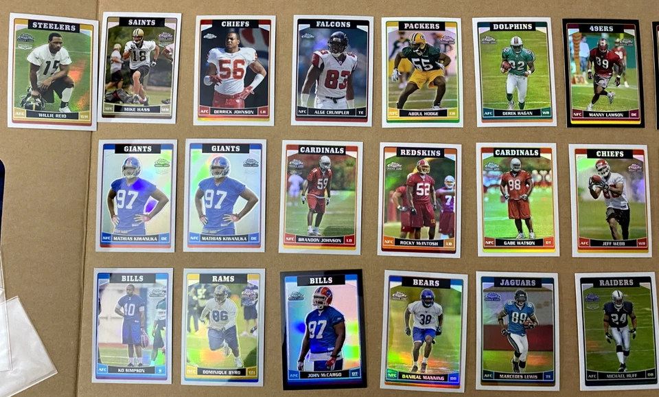 2006 TOPPS CHROME FOOTBALL REFRACTORS COMPLETE YOUR SET ...YOU PICK - Image 2 of 2