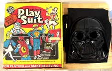 Vintage Rare 1977 Star Wars Darth Vader Ben Cooper Play Suit Halloween Costume
