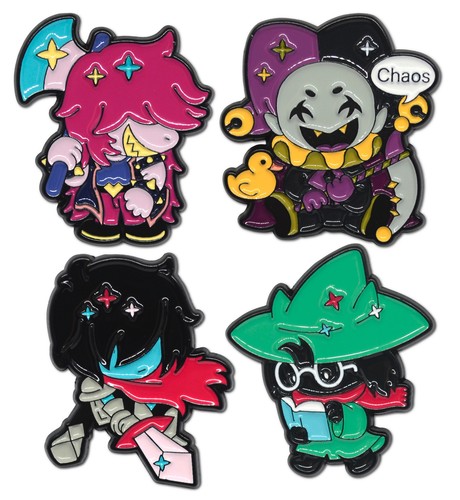 Deltarune Susie Kris Dummy Jevil Undertale 4pc Set Soft Enamel Pin Lapels