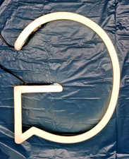 Neon Vintage Leuchtbuchstabe G , 1970, Leuchtschrift, Buchstabe