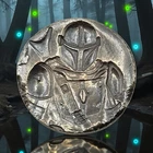 Liquid Metals UK 1 ozt - 'Mando' - #02  .999 Fine Silver Round + COA + Sticker