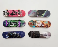 Tech Deck Lot of 6 Mini-Skateboards plus Extra Parts