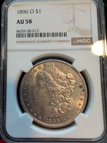 1896-O Morgan Silver $1 Dollar New Orleans NGC Graded AU58