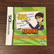 My Virtual Tutor Reading Kindergarten First Nintendo DS Instruction Manual Only
