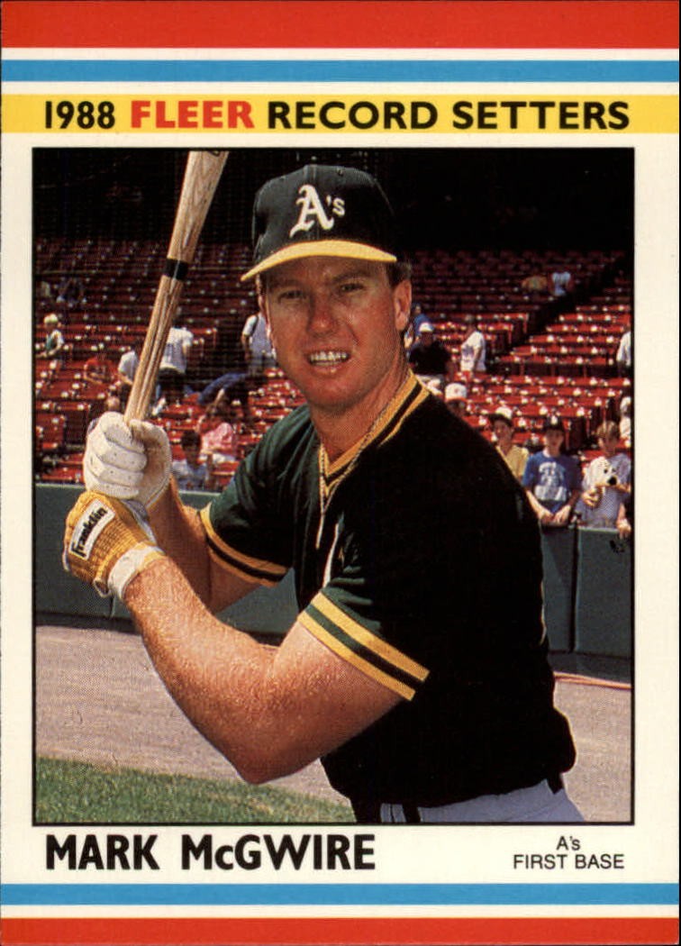 1988 Fleer Record Setters #25 Mark McGwire - BB