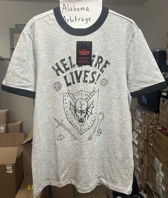 Stranger Things x Primark Hellfire Lives Ringer Shirt Dustin Season 5 NEW Small 