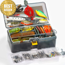 Bass Fishing Lures Kit Swimbait Plopper Chatterbait Crankbait Soft Baits Box
