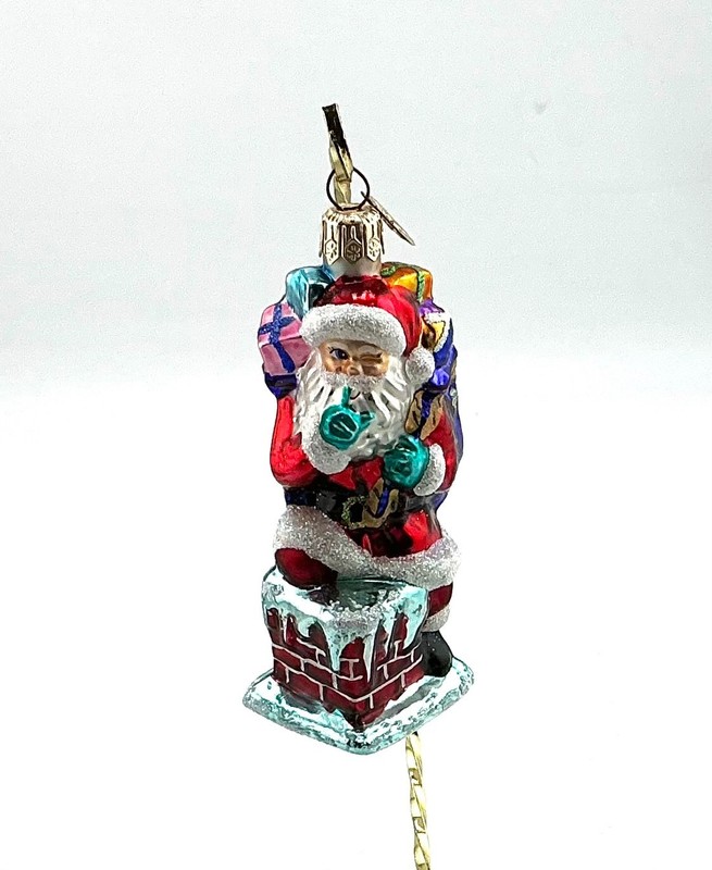 RADKO SECRET SANTA GEM GLASS CHRISTMAS ORNAMENT  00-518-0