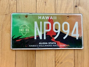2017 Hawaii Volcanoes License Plate