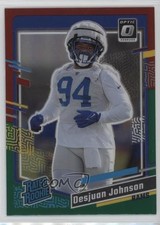 2023 Donruss Rated Rookie Optic Preview Red & Green Prizm Desjuan Johnson 0x1