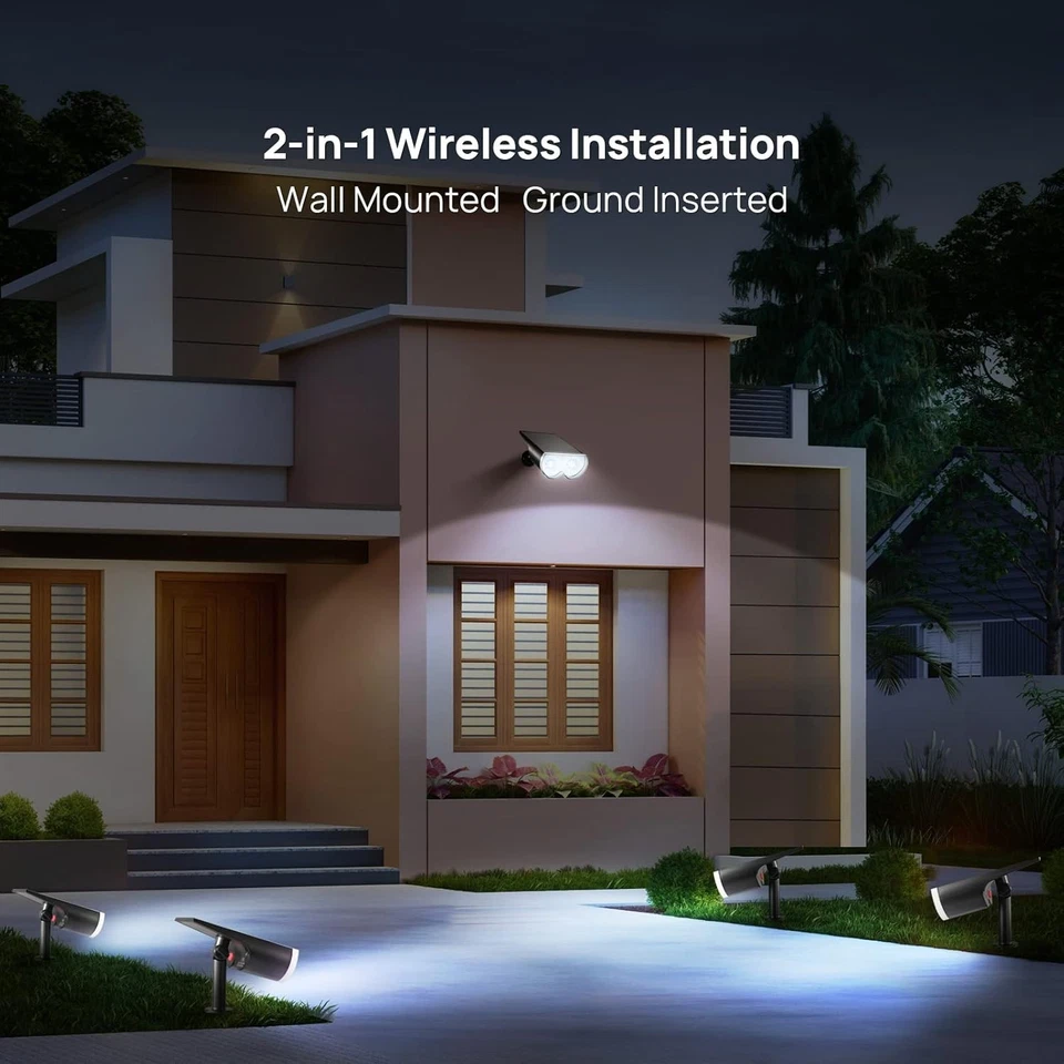 Consciot Solar Spot Lights Halloween Decor, 22 LED RGB, Outdoor Garden Lights, 2 - Image 4 of 4