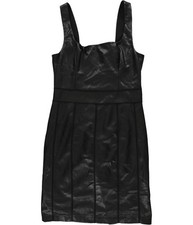 GUESS Womens Sleeveless Janice Faux Leather Bodycon Dress,  black , 0, Black, 0