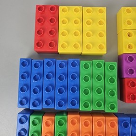 Lego Quatro 5357 Large Chunky Bricks 50 pc with Storage Tub & Play Lid