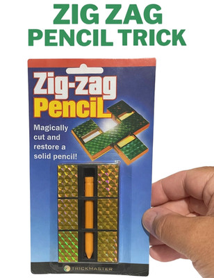 ZIG ZAG SLICED PENCIL Box Magic Trick Easy Beginner Cut And Restored Pocket Toy