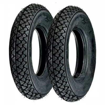 Kit 2 Pneus Pneu Pneumatique Vespa 3.50-10 DEESTONE 51J D795 - Photo 1/2