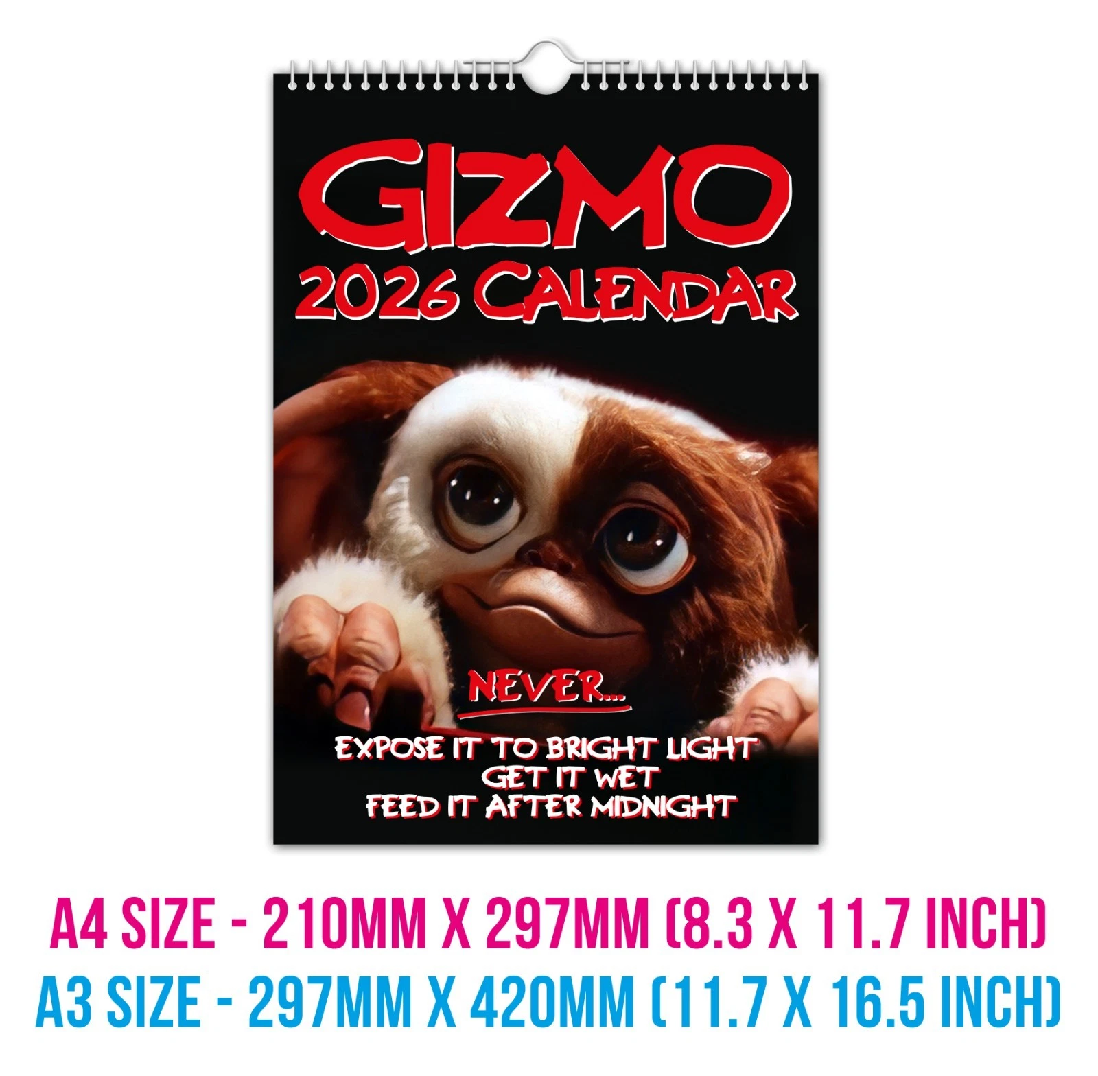 2026 Calendar - Gizmo - Funny - Quirky - Christmas - Birthday
