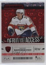 2023 Upper Deck Credentials Debut Ticket Access Red /349 Mackie Samoskevich 17ar