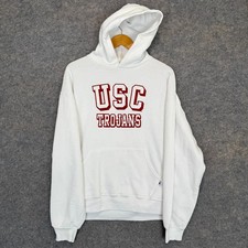 VTG Russell Athletic USC Trojans Hoodie Adult Large Classic White Sweatshirt 90s
