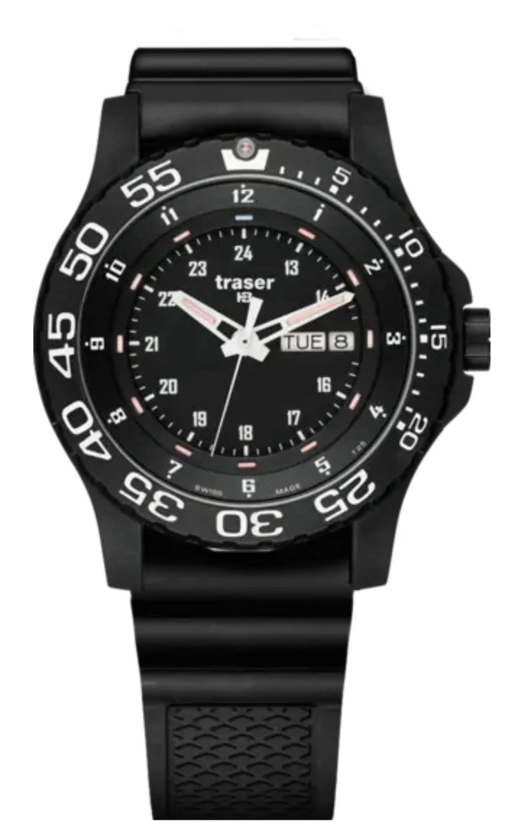 Traser H3 P66 Elite Red 100378 Swiss Quartz Military Watch 45mm