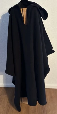 ZARA Steven Meisel Poncho NEU Cape Gr M Wolle schwarz  - Bild 1 von 4