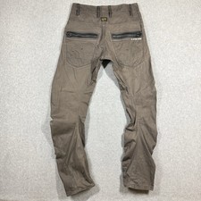 G-Star RAW Jeans Men 32x34 Brown Riley Loose Tapered Leg Zip Pockets Canvas