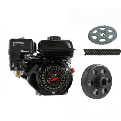 7HP Go Kart 210cc Complete Engine Motor kit #35 Clutch Chain Pull Start 168F 170