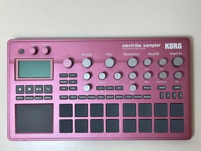 KORG electribe2S Sampler Red Groovebox Sequencer Box Manual AC Adapter Tested