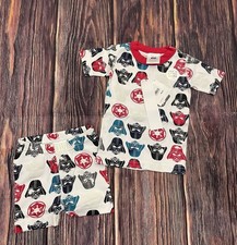 Hanna Andersson Kids Short John Pajama Set Star Wars Darth Vader Size 90/3 NWT
