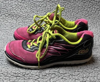  Fila Countdown 3 Running Sneakers Youth Girls Size 3.5 Pink And Yellow 