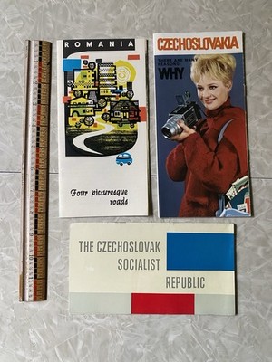 1960s Eastern Bloc Travel Pamphlets Romania Czechoslovakia Socialist Maps