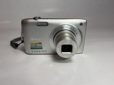 Nikon COOLPIX S3300 16 MP Digital Camera - Silver 6x Zoom- Tested