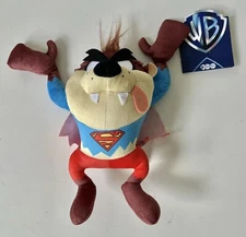 Looney Tunes Taz Superman Tasmanian Devil 7" Plush Superhero Stuffed Animal NEW