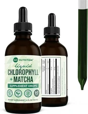 360 Nutrition® Liquid Chlorophyll + Matcha Supplement Drops 4 oz (2 Pack)