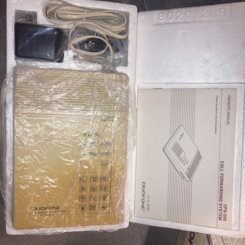 Radio Shack Duofone CFS-200 vintage 1988 sistema di inoltro chiamate NUOVO DI ZECCA - Foto 3 di 4