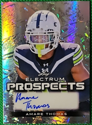 Amare Thomas 1/1 2024 Leaf Electrum Prospects RC Silver Foil Auto UAB Blazers WR