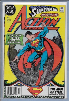 SUPERMAN RETURNS TO ACTION COMCS DC COMICS # 643 JUL 89 SLEEVE ON BOARD UNREAD