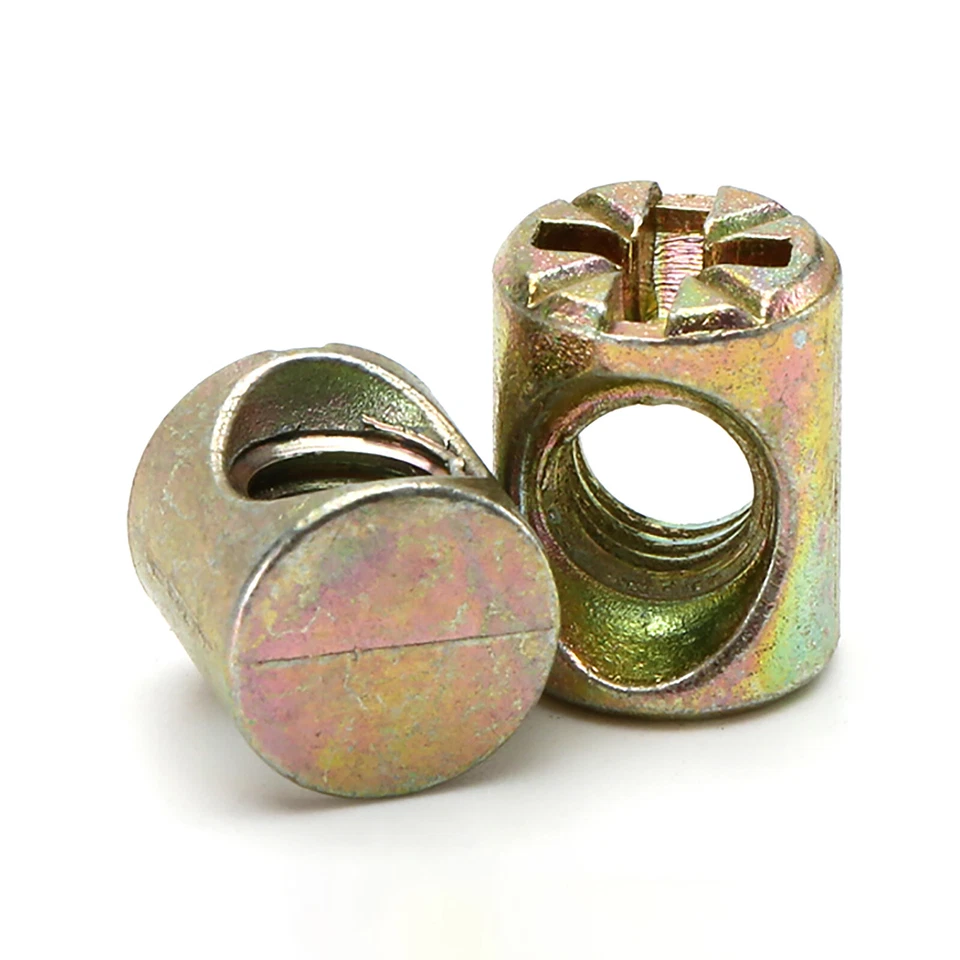 Quermutter M6 M8 Quermutterbolzen verzinkt Zylinder Mittelgewinde für Bett Möbel - Bild 4 von 4