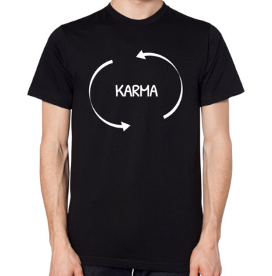 Karma T-Shirt What Goes Around Comes Around Herren Damen Oberteil