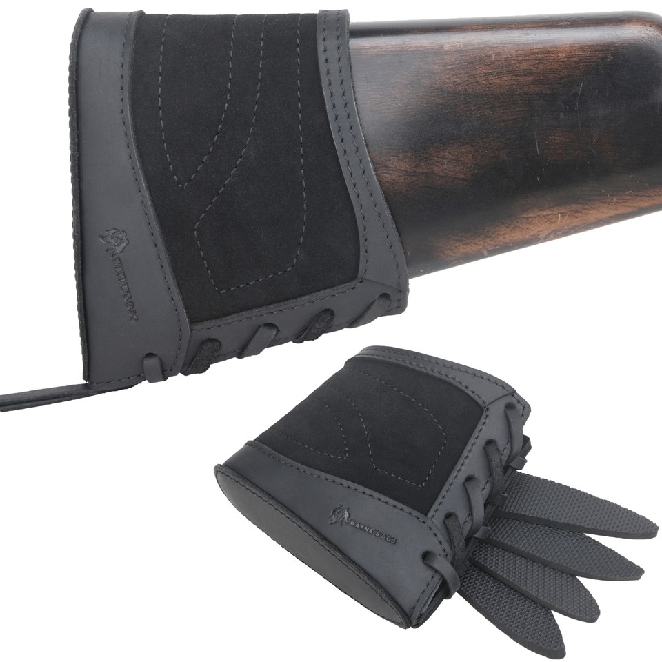 Hunting Leather / Canvas Rifle Shotgun Recoil Pad Gun Buttstock Cover ...