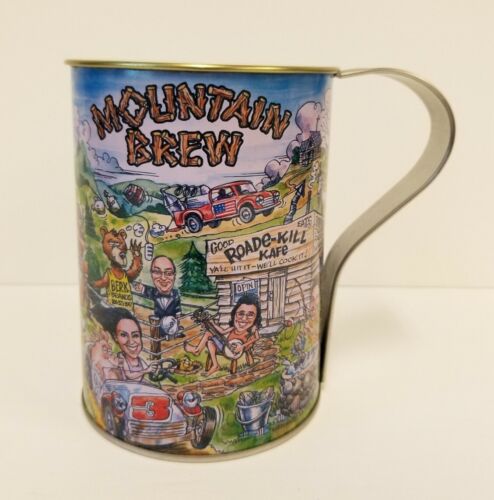 Berk Brands Mountain Brew Funny Cartoon Hillbilly Beer Tin Mug Cup Berk Brands Mountain Brew Funny Cartoon Hillbilly Beer Tin Mug Cup