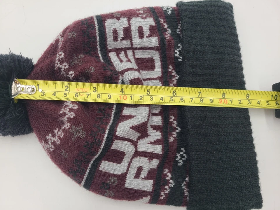 Under Armour Gorro Invierno Tejido Sombrero Medias Gorra Nieve Esquí Hombres Mujeres Granate Negro Foto 4 de 4