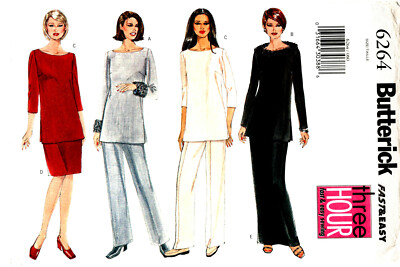 Butterick 6264 Top Skirt Pants 3 Hour Misses Sewing Pattern Uncut
