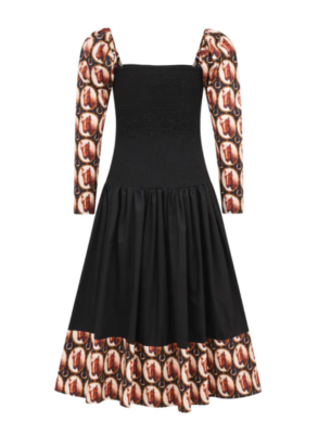 drop waist western dress WESTFADE Floral Jacquard Square Neck Drop Waist Fit & Flare Ruffle Midi Dress Summer Beach Vacation Western Cowgirl Rodeo Outfit