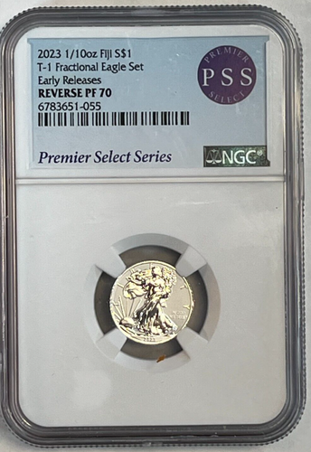 2023 Fiji Type 1 Fractional Silver Eagle 4 Coin Reverse Proof Set NGC PF70 ER - Picture 3 of 10