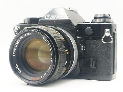 NEAR MINT * Canon AE-1 SLR Film Camera Black + FD 50mm f/1.4 NEAR MINT * Canon AE-1 SLR Film Camera Black + FD 50mm f/1.4