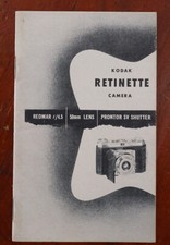 KODAK RETINETTE TYPE 017 INSTRUCTION BOOK, 1952/cks/221553
