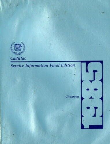 Cadillac Cimarron Service Information Manual 1985 Used : H-2210 - Picture 1 of 1
